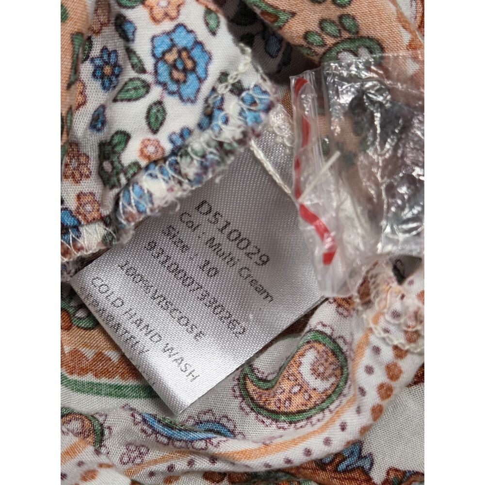Caroline Morgan Australia Ditsy Floral Tassel Dress Bohemian Print Size 10 - Picture 3 of 5